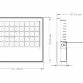 Архитектурный прожектор SkatLED LL-508m габариты