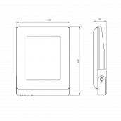 Габаритный чертеж прожектора UML Ex ДСП 05 